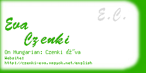 eva czenki business card